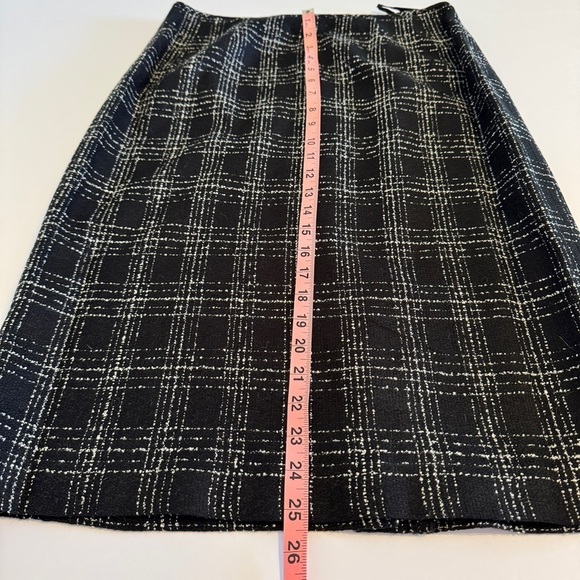 Suit Studio Sz 8 tweed Blazer/skirt set Collared Black White Womens Workwear - Picture 10 of 11